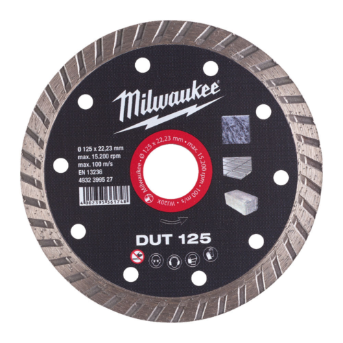 Timantti-katkaisulaikka Milwaukee DUT 125x22,2 mm