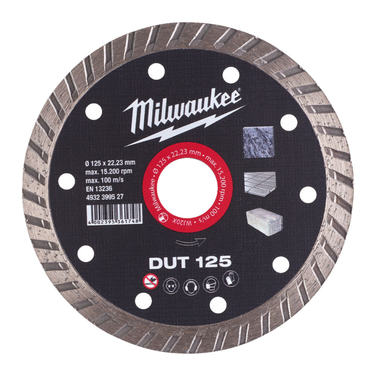 Timantti-katkaisulaikka Milwaukee DUT 125x22,2 mm