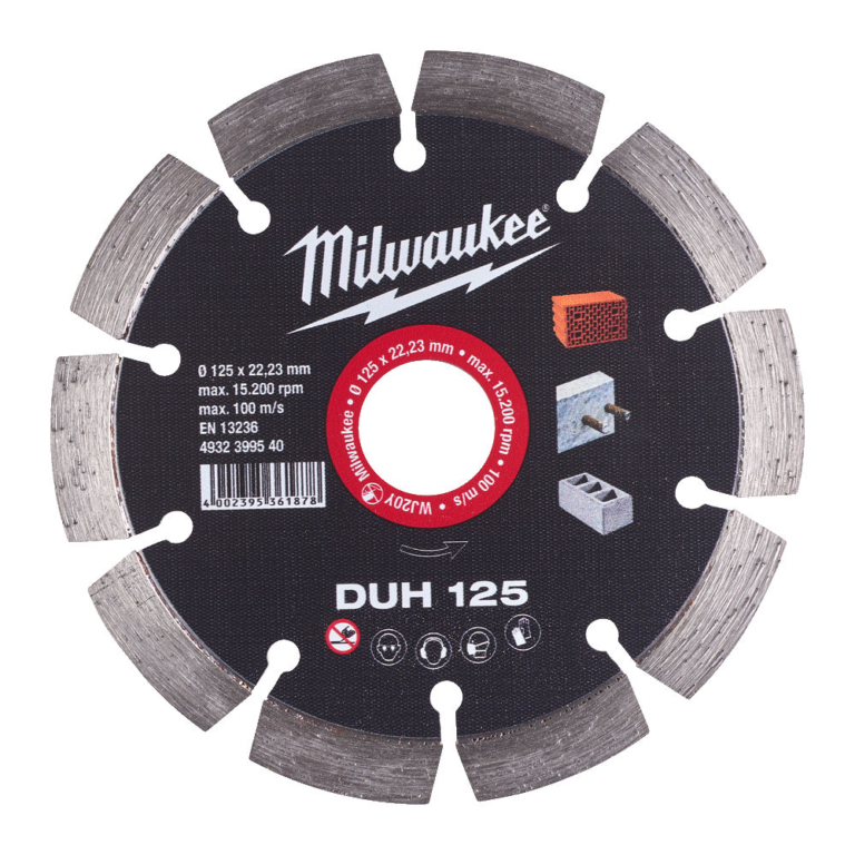 Timantti-katkaisulaikka Milwaukee DUH 125x22,2 mm