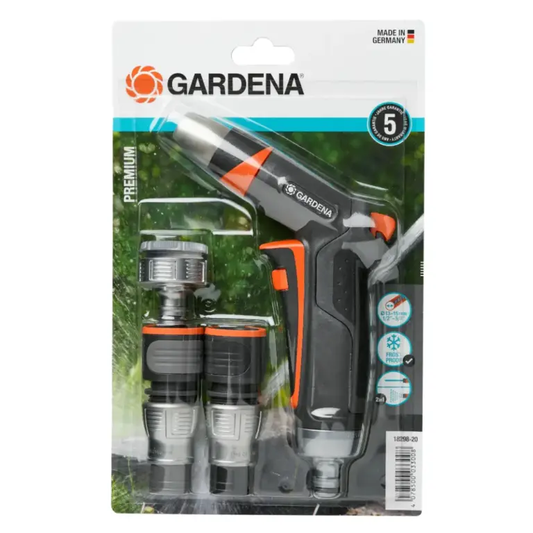Ruiskupistoolisarja Gardena Premium pika- ja sulkuliittimellä