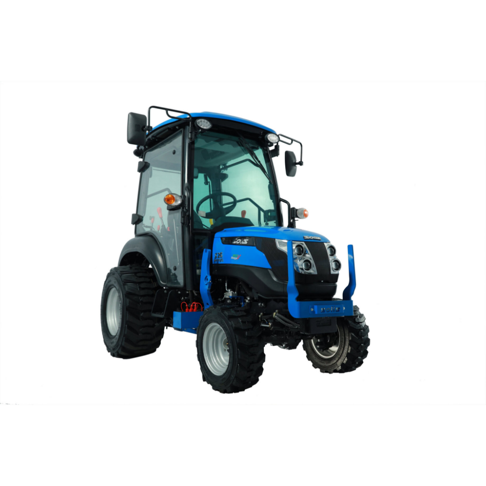 Traktori Solis 26 9+9 XL 4WD ohjaamolla ja etukuormaajalla
