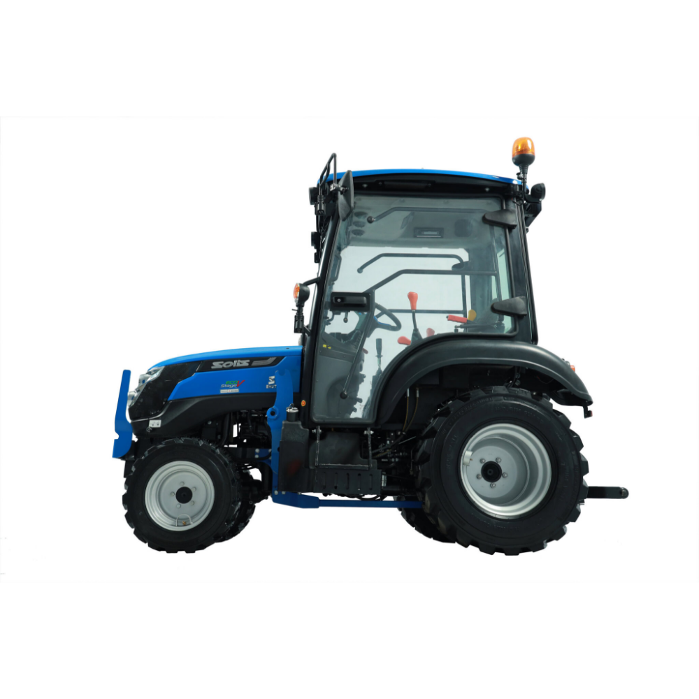 Traktori Solis 26 9+9 XL 4WD ohjaamolla ja etukuormaajalla