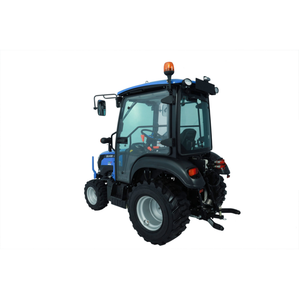 Traktori Solis 26 9+9 XL 4WD ohjaamolla ja etukuormaajalla