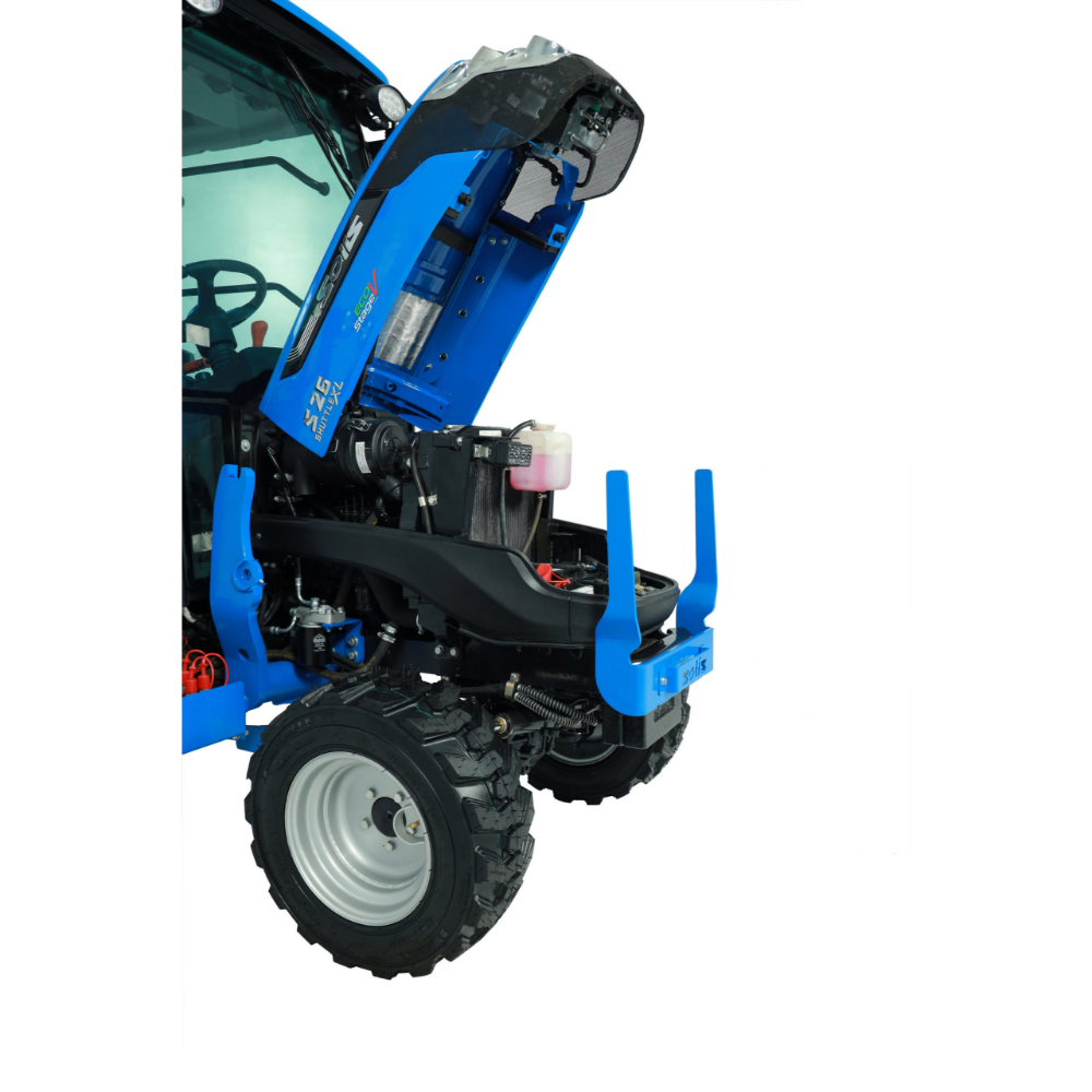 Traktori Solis 26 9+9 XL 4WD ohjaamolla ja etukuormaajalla