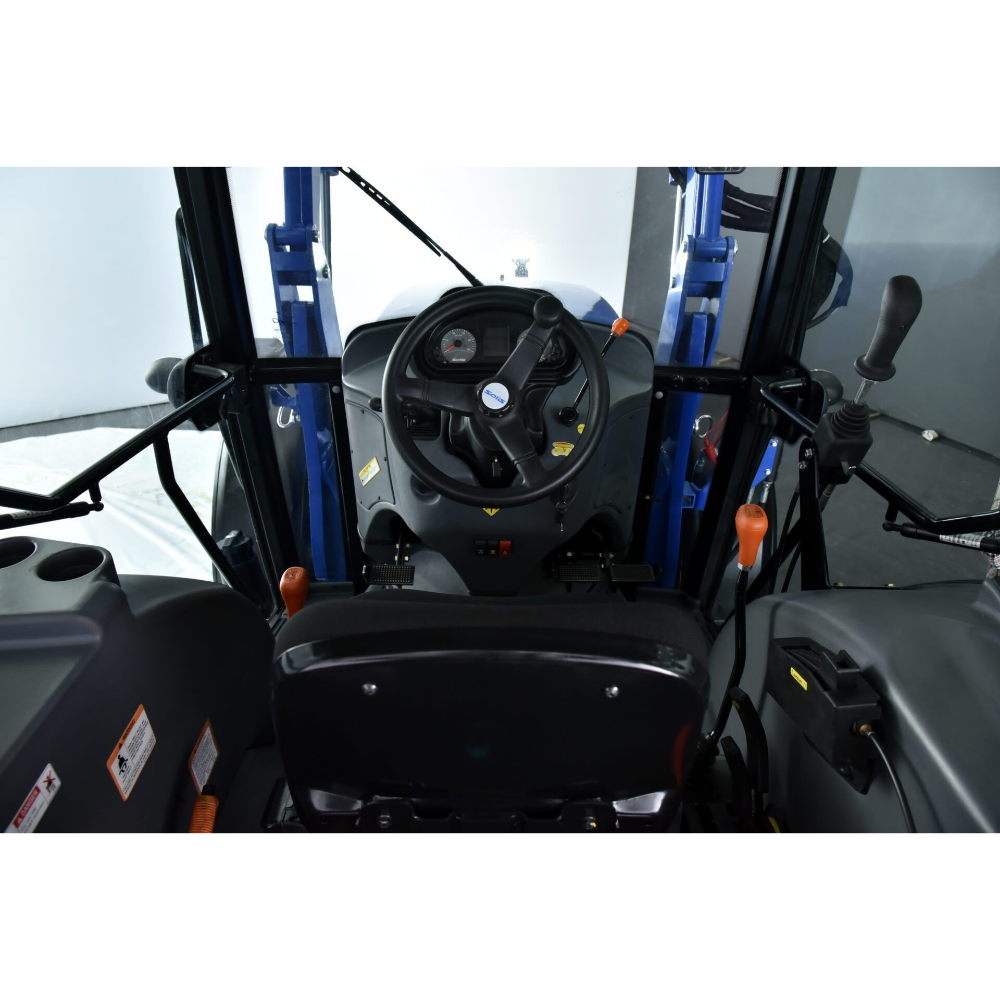 Traktori Solis 50 12+12 4WD Stage V Turbo ohjaamolla ja etukuormaajalla