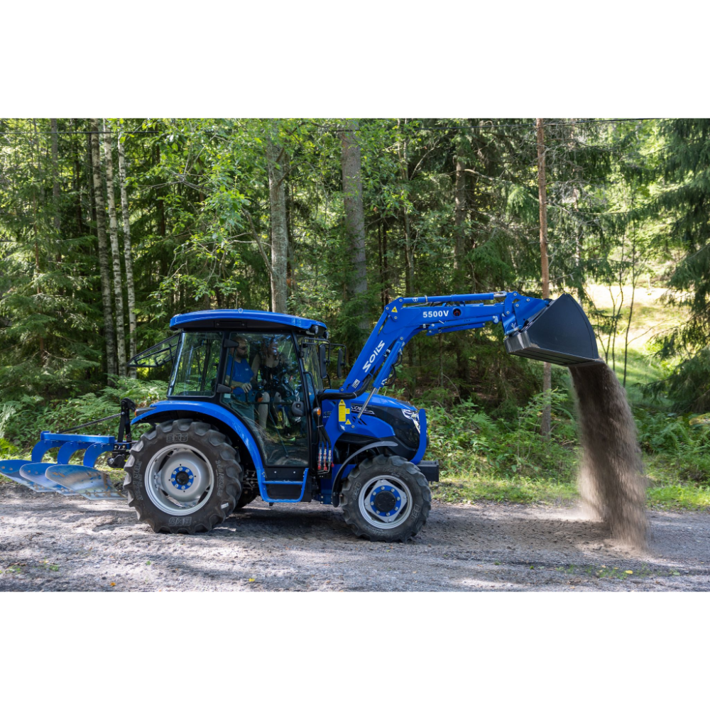 Traktori Solis 50 12+12 4WD Stage V Turbo ohjaamolla ja etukuormaajalla